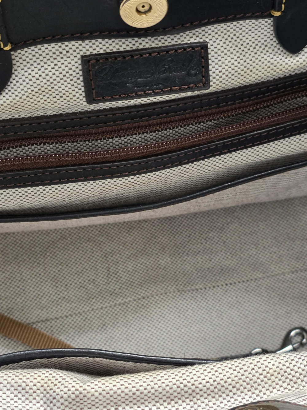 Dooney & Bourke Black Florentine Leather Tote with Braided Shoulder Straps